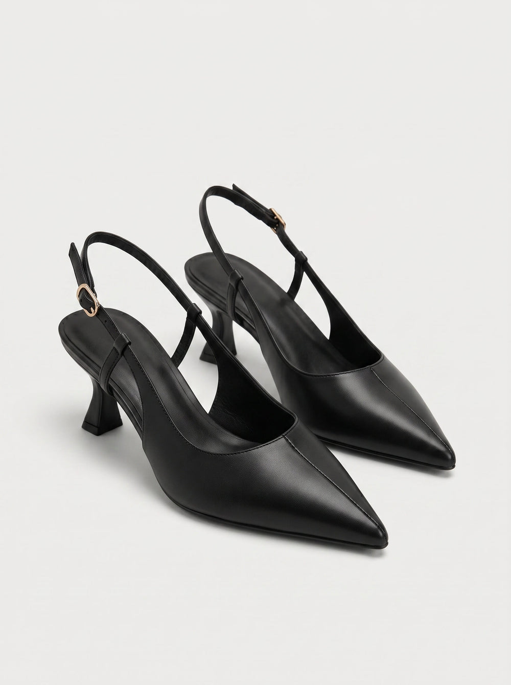 Noir Point Slingbacks