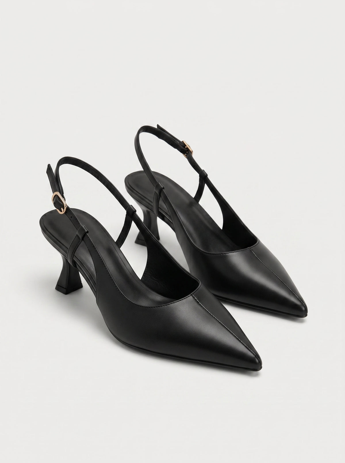 Noir Point Slingbacks