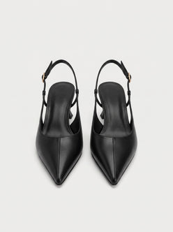 Noir Point Slingbacks