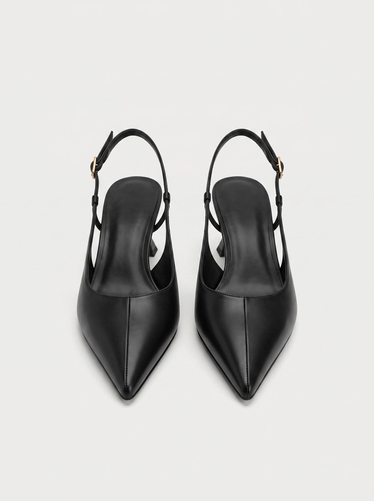 Noir Point Slingbacks