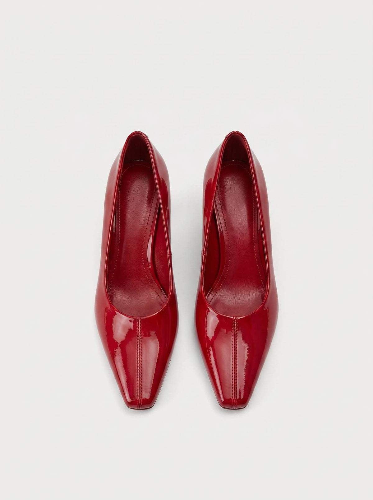 Scarlet Patent Pumps