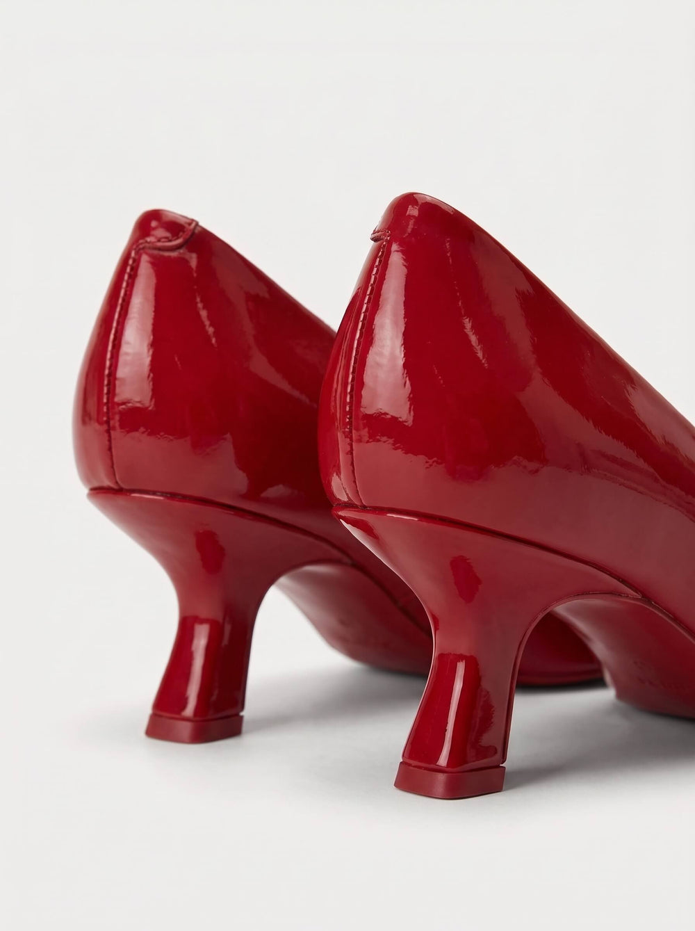 Scarlet Patent Pumps