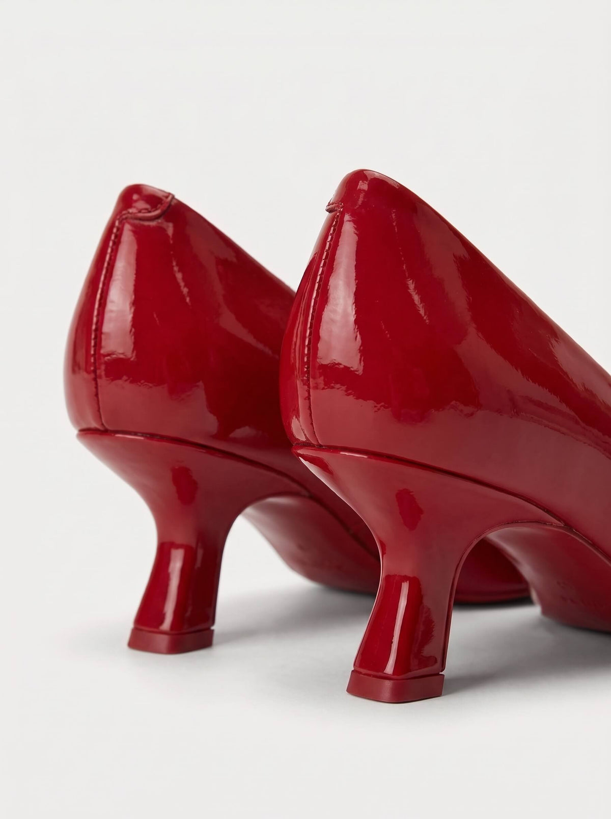 Scarlet Patent Pumps