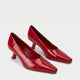 Scarlet Patent Pumps
