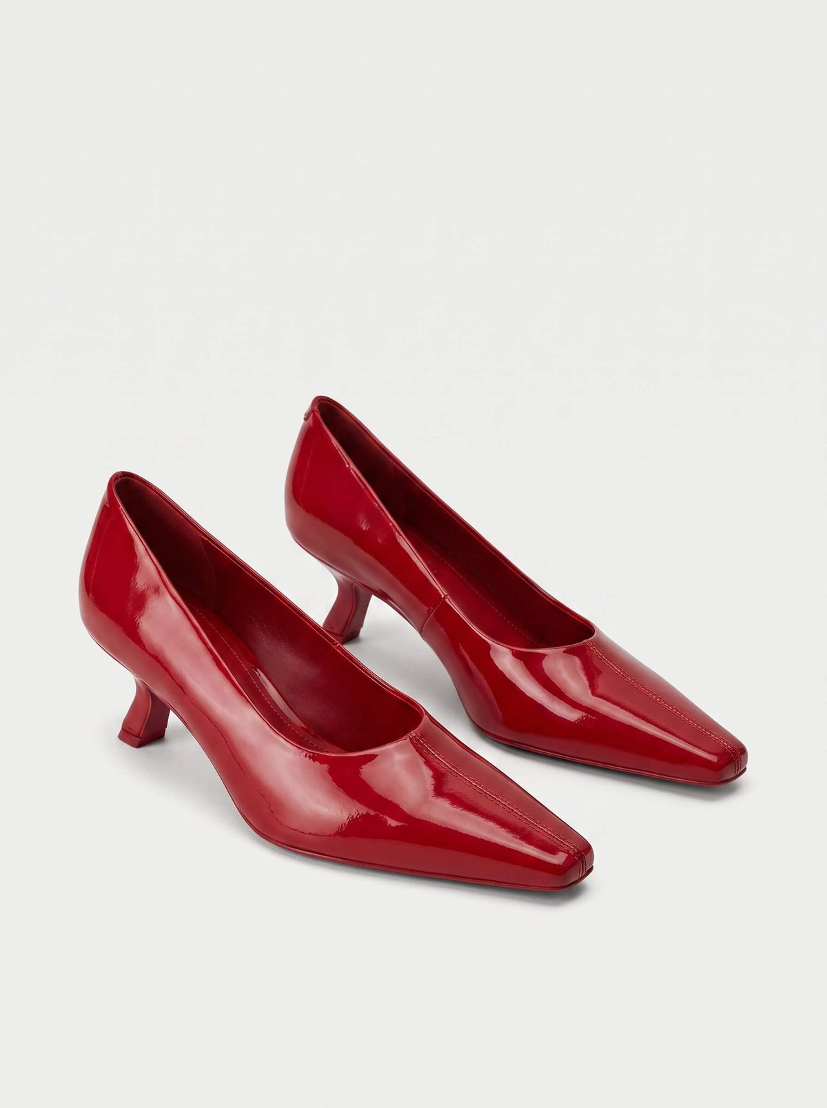 Scarlet Patent Pumps