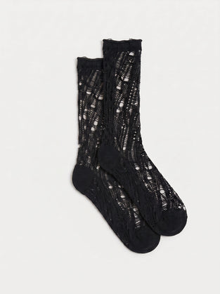 Distressed Lace Socks