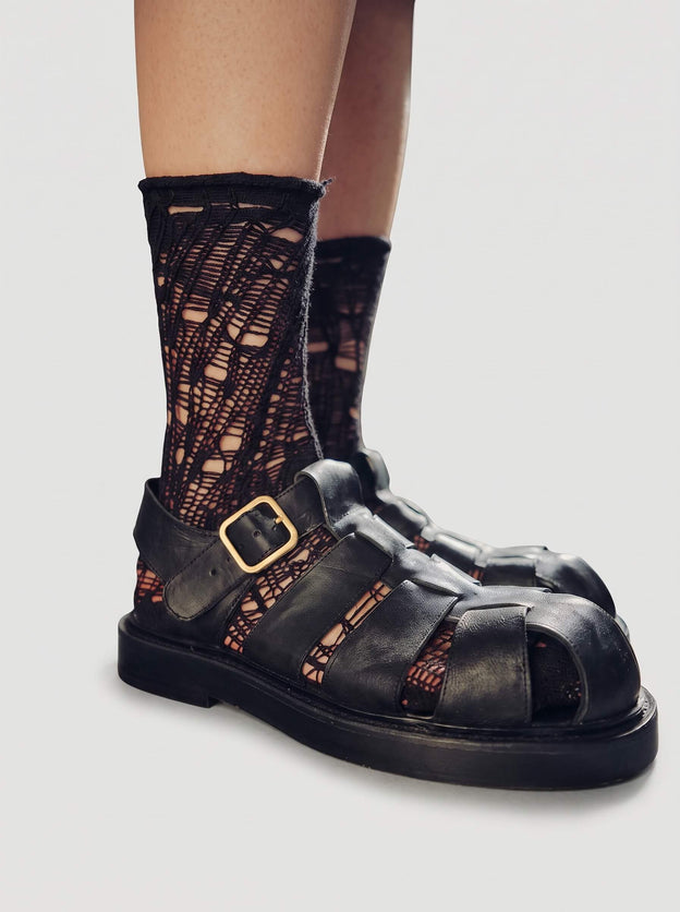 Distressed Lace Socks