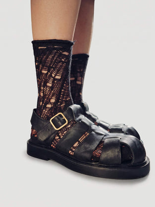 Distressed Lace Socks